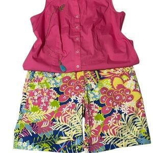 TALBOTS WEEKEND MULTI-COLOR CHINO SHORTS SZ XS